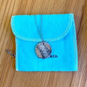 RARE Tiffany & Co Silver Notes Medallion Necklace